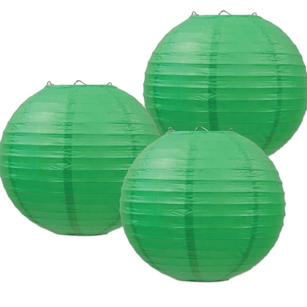 Bundle 3 For $9 Hanging Paper Lantern with LED lighting, set of 3